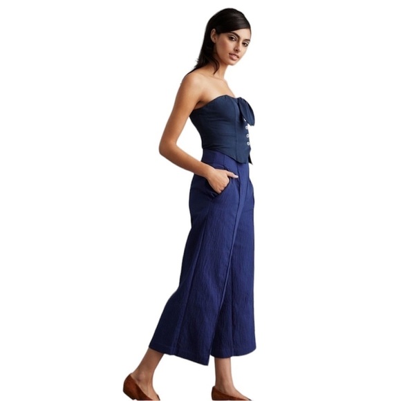 ANTHROPOLOGIE Maeve Pintucked Wide-Leg Pants - Picture 1 of 5